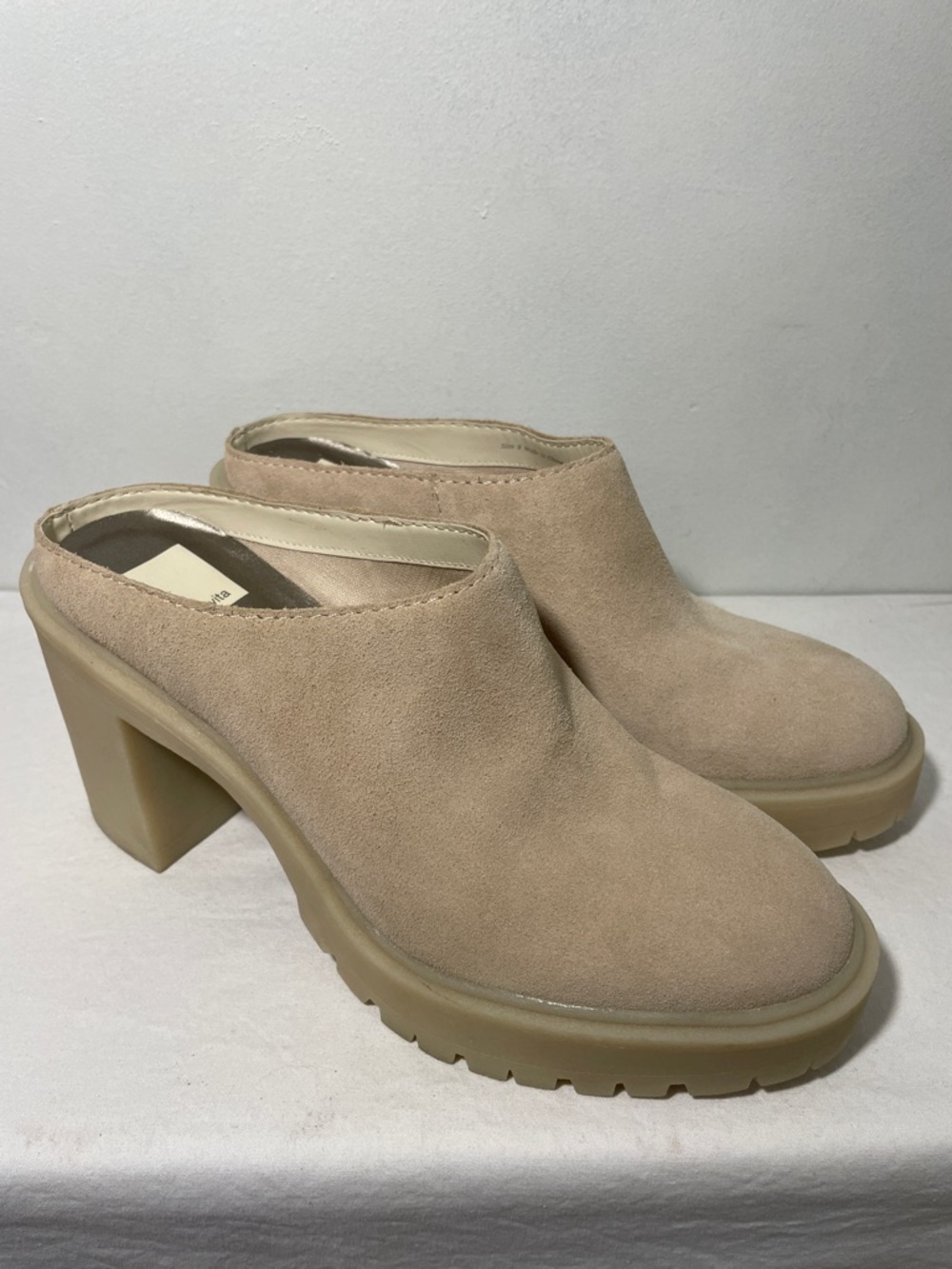 Dolce Vita Carry Women's Clogs Mules Platform Suede Lug Sole In Sand 8 - Picture 5 of 13